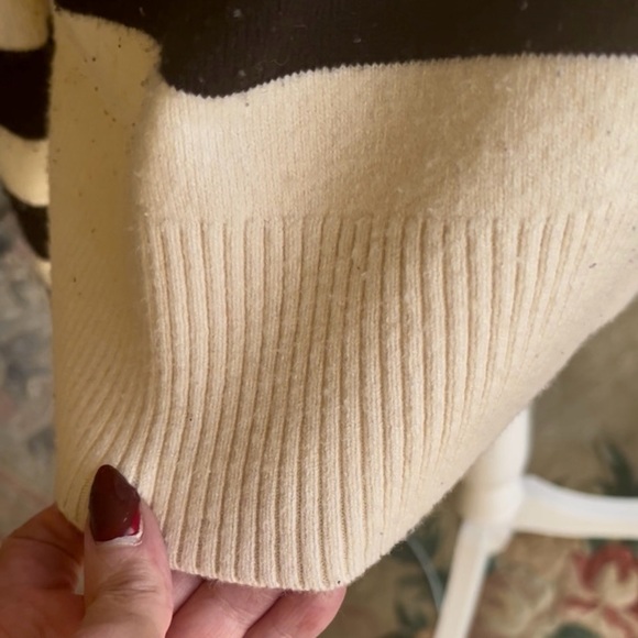 French Connection Cream and Black Striped Knit Top - Picture 10 of 10